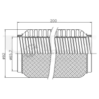 Гофра глушителя 65x200 мм InterLock UNIO 4TV P7 1441313866 EXP-65200L - Изображение 4