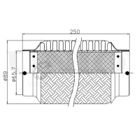 Гофра глушителя 65x250 мм InnerBraid UNIO 1441313868 PA7T W4 EXP-65250 - Изображение 4