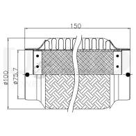 Гофра глушителя 75x150 мм InnerBraid UNIO 1441313873 RMHMV5 0 EXP-75150 - Изображение 4