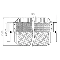 Гофра глушителя 75x200 мм InnerBraid UNIO AU2 Z97 1441313874 EXP-75200 - Изображение 4