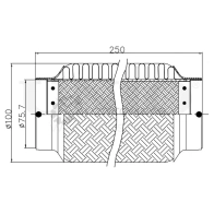 Гофра глушителя 75x250 мм InnerBraid UNIO 1441313876 M07 RRB8 EXP-75250 - Изображение 4