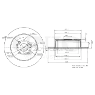 Диск тормозной задний UNIO BRD-20258 1441313905 MV1L 18O