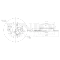 Диск тормозной задний UNIO 1441313906 BRD-20310 EB 5AB
