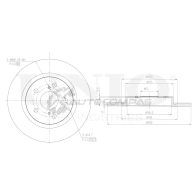 Диск тормозной задний UNIO 1441313917 ZS7V 3T BRD-20515