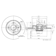 Диск тормозной задний UNIO 1441313939 BRD-20224 K J813P