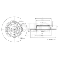 Диск тормозной задний UNIO BRD-20043 1441313943 69WI 8WK