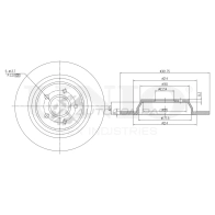 Диск тормозной задний UNIO 2M 8DAH 1441313964 BRD-20496