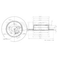 Диск тормозной задний UNIO 1441313980 BRD-20415 A6TM UV