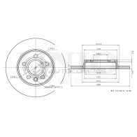 Диск тормозной задний UNIO 1441313997 BRD-20130 X 4BKD