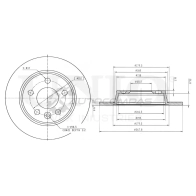 Диск тормозной задний UNIO BRD-20285 Z2YA EXF 1441314001