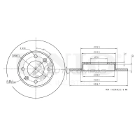 Диск тормозной задний UNIO W 8BG2 1441314004 BRD-20333