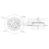 Диск тормозной задний UNIO 166F 44 BRD-20526 1441314006