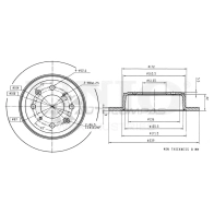 Диск тормозной задний UNIO KP 4J8O BRD-20347 1441314008