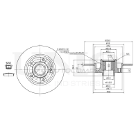 Диск тормозной задний UNIO 1441314017 W DSTIS BRD-20318