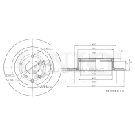 Диск тормозной задний UNIO EQ7Z T 1441314028 BRD-20020