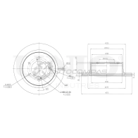 Диск тормозной задний UNIO 1441314037 Z13VLW P BRD-20571