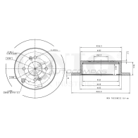 Диск тормозной задний UNIO BRD-20125 1441314038 5FSJV IM