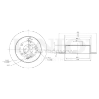 Диск тормозной задний UNIO 1 X6ZCO 1441314040 BRD-20070