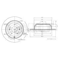 Диск тормозной задний UNIO BRD-20086 KST1C 4 1441314046