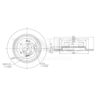 Диск тормозной задний UNIO BRD-20348 1441314051 DHUB 4RP