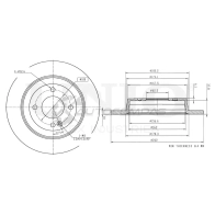 Диск тормозной задний UNIO BMF3 NXF 1441314054 BRD-20001