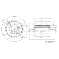 Диск тормозной задний UNIO GD6LI2 F 1441314069 BRD-20396