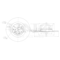 Диск тормозной задний UNIO L YWHWHP BRD-20524 1441314083