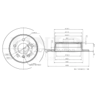 Диск тормозной задний UNIO 1441314095 0A45 VKB BRD-20355