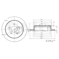 Диск тормозной задний UNIO 1441314112 BRD-20385 X X1CO1