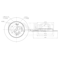 Диск тормозной задний UNIO LG QTSNE 1441314115 BRD-20518