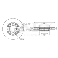 Диск тормозной передний UNIO 1441314136 1DJ WN91 BRD-20350