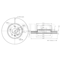 Диск тормозной передний UNIO MVEW JKW 1441314154 BRD-20274