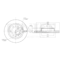 Диск тормозной передний UNIO 1441314157 X QCNY4 BRD-20378