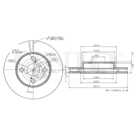 Диск тормозной передний UNIO BK1R X4 BRD-20057 1441314174