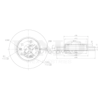 Диск тормозной передний UNIO 1441314180 BRD-20493 I W5P82