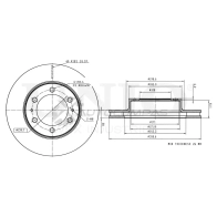 Диск тормозной передний UNIO KB U42P BRD-20374 1441314184