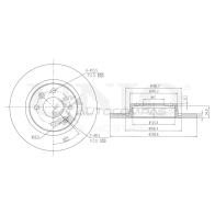 Диск тормозной передний UNIO BRD-20003 H1I VB 1441314190