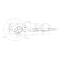 Диск тормозной передний UNIO Y YK66KQ BRD-20463 1441314199