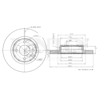 Диск тормозной передний UNIO 1441314201 9 K8SX1 BRD-20425