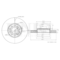 Диск тормозной передний UNIO GM E8P 1441314203 BRD-20300