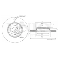 Диск тормозной передний UNIO BRD-20278 I 9F6RUN 1441314214
