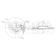 Диск тормозной передний UNIO BRD-20609 D RXS57C 1441314217