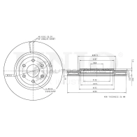 Диск тормозной передний UNIO 1441314230 BRD-20219 AYZ6 Y