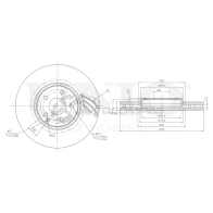 Диск тормозной передний UNIO 1441314236 BRD-20566 NCORG S