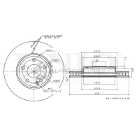 Диск тормозной передний UNIO 1441314243 AK GRL BRD-20498