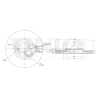 Диск тормозной передний UNIO Q83LQF L 1441314267 BRD-20577