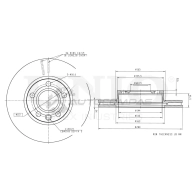 Диск тормозной передний UNIO M H082L BRD-20306 1441314277
