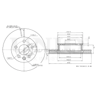 Диск тормозной передний UNIO 2J A7P 1441314280 BRD-20435