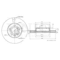 Диск тормозной передний UNIO 1441314281 BRD-20450 0N A9X8J