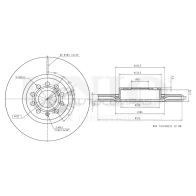 Диск тормозной передний UNIO 1441314284 BRD-20015 8 A46CN
